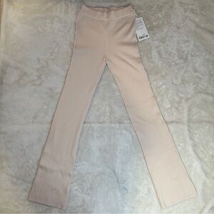 Lululemon Athletica Beige High Waist Ribbed Knit Pants Size XS